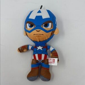 Marvel Captain America Plush - Blue, Red, and Brown 8 inches Kids Toy